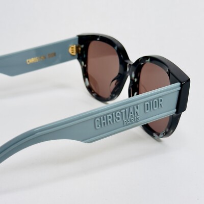 CHRISTIAN DIOR Wild BU Green Brown Book Tote Logo Sunglasses