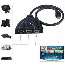 3 Port 1.4 HDMI Switcher Splitter HDTV Xbox One 360 PS3 PS4 Pigtail Cable Switch