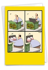 1 Funny Birthday Card with Envelope - Stress Buster C4170BDG