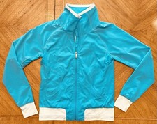 Lululemon Jacket Women's Size 4 Aqua White Run Track Attack Spry Blue Full Zip