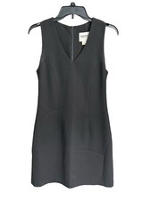 Vintage Tootto New York Brand Size Small 100% Wool Black Sleeveless V Neck AB1-5