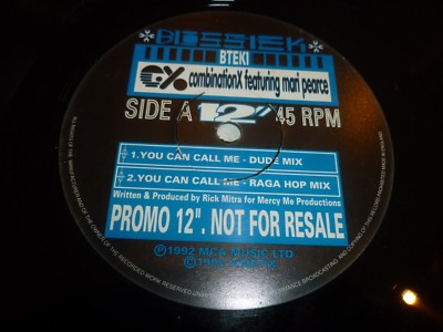 COMBINATION X Feat MARI PEARCE - You can call me - 1922 2-track 12'' Promo Single