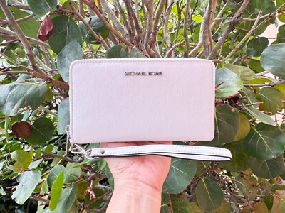 MICHAEL KORS JET SET TRAVEL MULTIFUNCTION LARGE PHONE WALLET DENIM