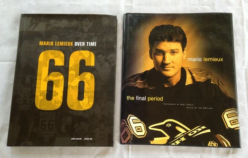 Pr of Mario Lemieux Books OVERTIME & FINAL PERIOD Pittsburgh Penguins--Free Ship