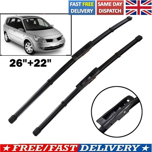 Set For Renault Scenic II / Grand Scenic 2 Front Windscreen Wiper