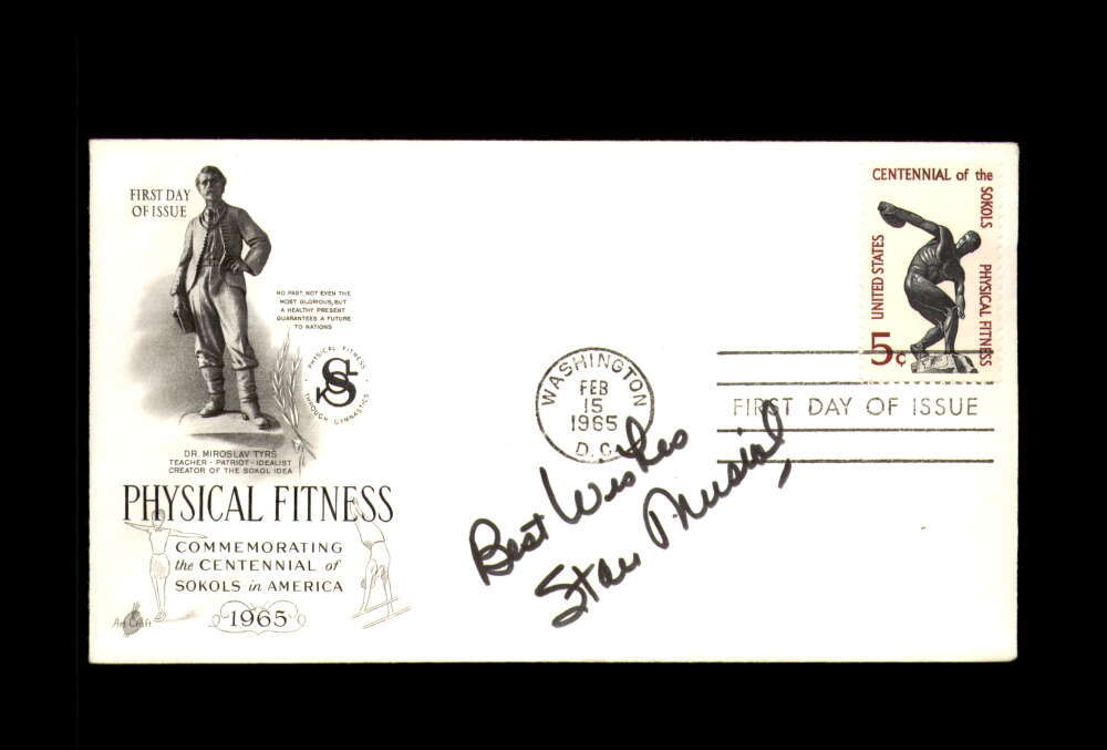 Stan Musial PSA DNA Signed FDC 1965 First Day Cover Cache Autograph