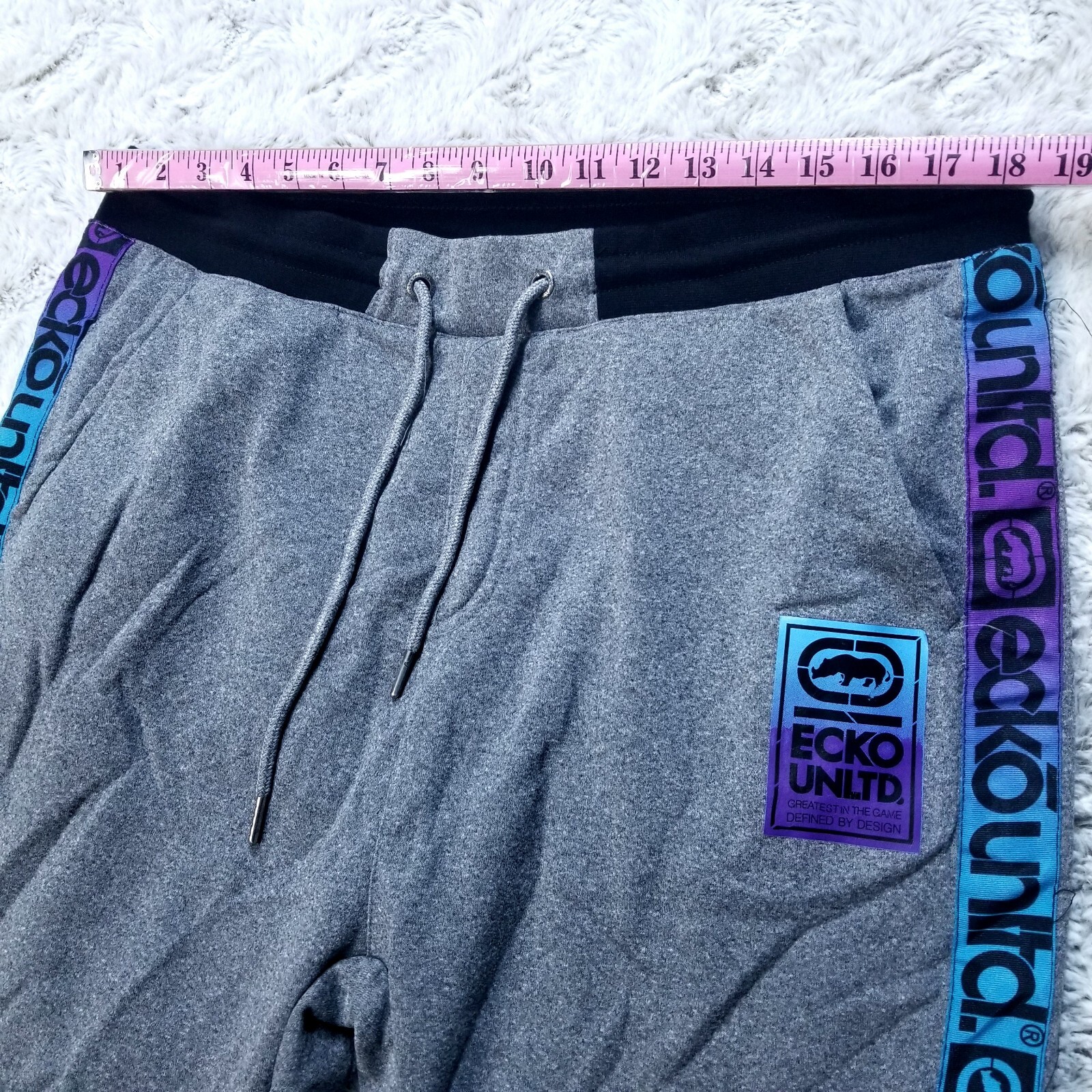 Felpa jogger ECKO Unltd donna XL firmata pony pile grigio