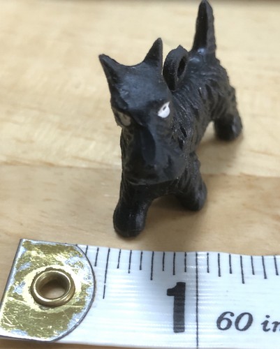 Adorable Black Plastic Scotty Dog Vintage Charm - Picture 8 of 8