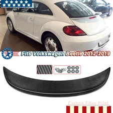 For Volkswagen Beetle 2012-2019 Rear Spoiler Lip Factory Style Carbon Fiber Look