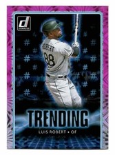 Luis Robert Insert 2021 Donruss Trending Pink Fireworks #9 Baseball Card