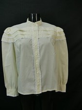 Size 48 costume blouse cream blouse for dirndl Distler cotton with lace tb8851