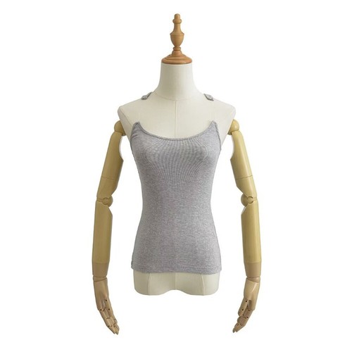 Y-Back Tank Tops Sleeveless Shirt Invisible Clear Straps Vest Tees Sexy Camisole - Picture 10 of 23