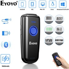 Eyoyo 2D Wireless Bluetooth Barcode Scanner 1D QR Code Reader for Android iOS PC