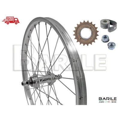 BARILEAGRIBIKE Ruota / Cerchio Posteriore 26 x 1. 3/8 + Pignone 20 Denti Bici Olanda - City