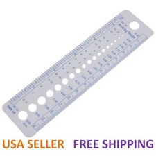 1 x Plastic Knitting Needle Size Gauge Ruler Weaving Tools- Inches/CM USA Seller