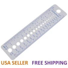 1 x Plastic Knitting Needle Size Gauge Ruler Weaving Tools- Inches/CM USA Seller