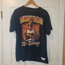 Mitchell Ness 76ers Allen Iverson 3 The Answer Men's Black T-Shirt Size Large