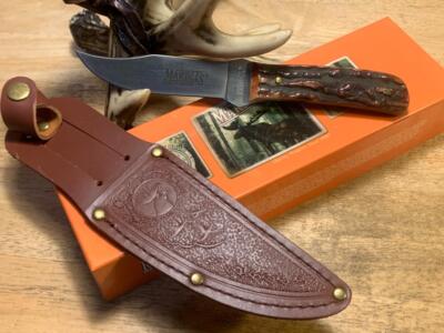 Marbles Outers Knife Fixed Blade 7 1/2'' with Leather Sheath MR403