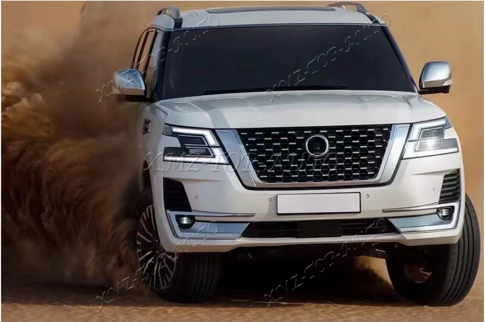 Решетка центральная для капота переднего бампера для Nissan Armada Patrol Y62 2021-2025 годов выпуска 1 шт. - Изображение 3 из 4