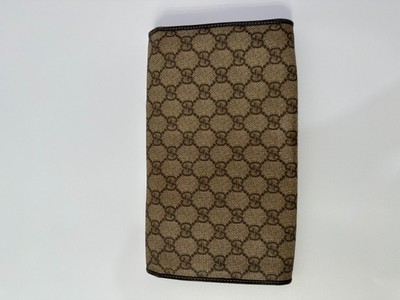 Gucci Brown Document Holder GUCCI GG Supreme Monogram Clutch Document Holder Brown | eBay main image 2