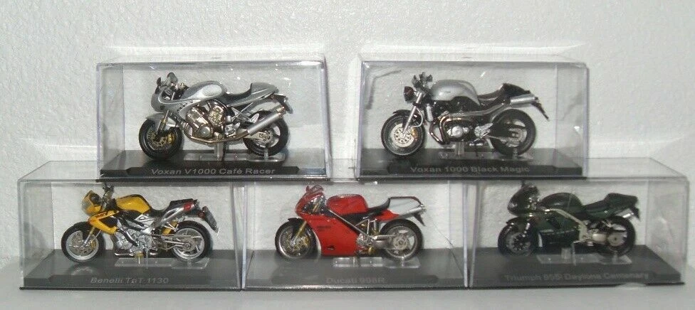 5 MODELS DUCATI VOXAN BENELLI TRIUMPH MOTO MODELS BIKES MOTO 1 24 SCALE