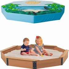 Sandbox Cover Kids Outdoor Multi-color 84" X 78" X 9" Octagon USA Seller