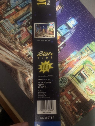 Ravensburger Star Line Times Square NYC 1000PC Puzzle Complete GLOWS IN DARK - Picture 5 of 5