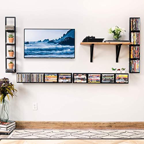 YouHaveSpace CD DVD Storage Shelf for Wall, 34 Inch Cube Storage Media Shelf and - Picture 5 of 8