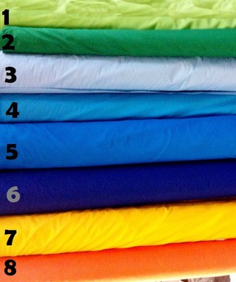 BROADCLOTH APPAREL FABRIC SOLID COTTON POLYESTER BLEND 60'' 27 COLORS BY THE YARD