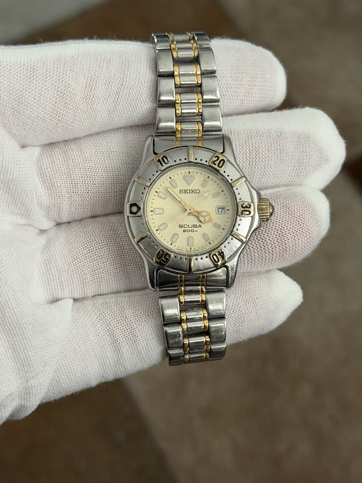 Rare Vintage Seiko Scuba 7N85-0040 Ladies Diver Sports Watch JDM 1990s