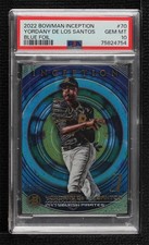 2022 Bowman Inception Blue Foil Pattern II 7/99 Yordany De Los Santos PSA 10 3hd