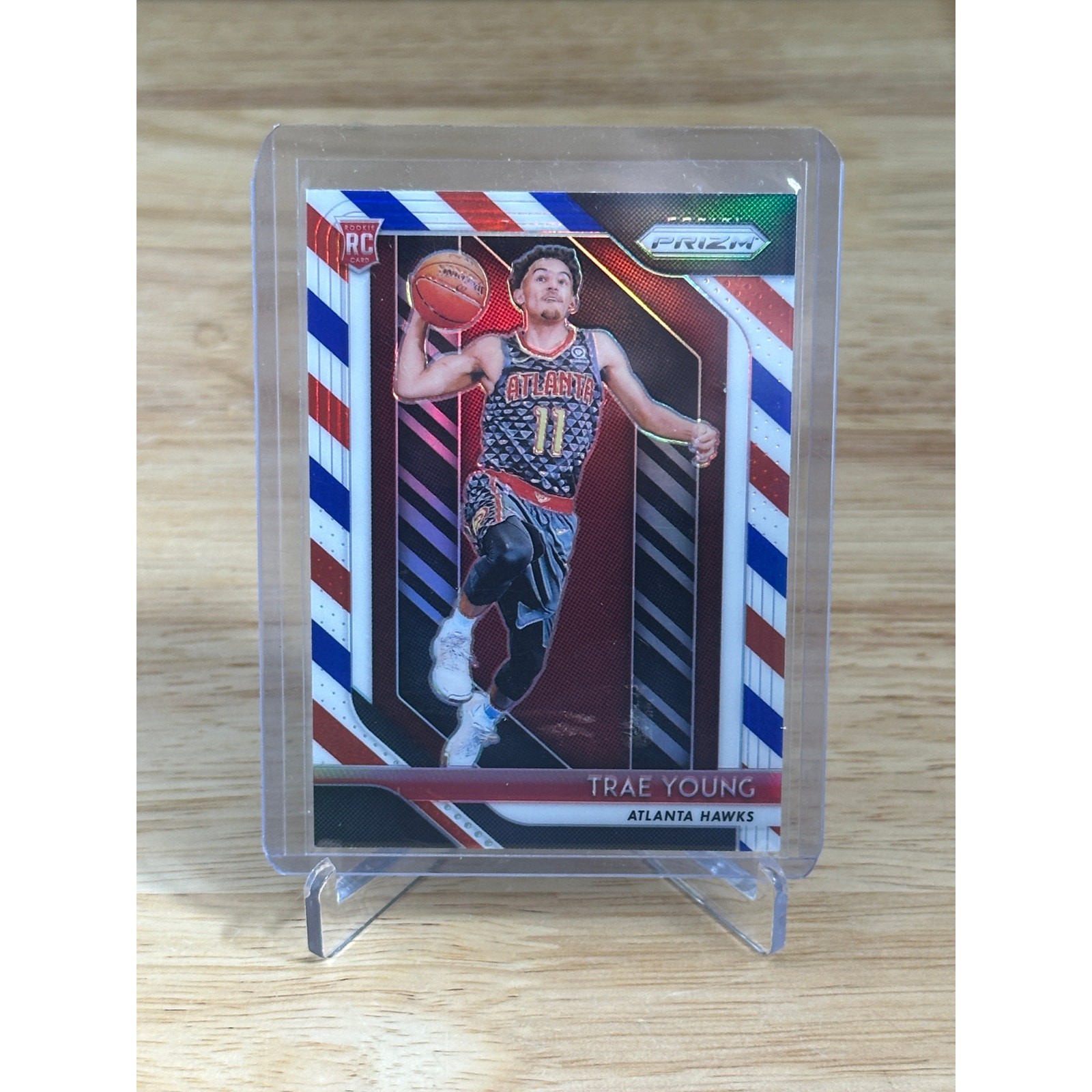 2018-19 Panini Prizm - Trae Young #78 Red White & Blue Prizm (RC)