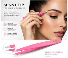 Professional Eyebrow Tweezer Stainless Steel Slant Tip Facial Hair Remover