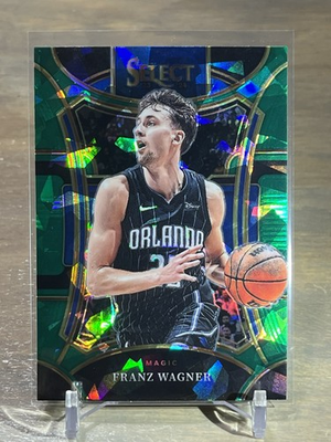 #ad #ad 2023 24 Panini Select Franz Wagner Mezzanine Green Cracked Ice Prizm #384 Magic $4.95