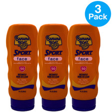 Banana Boat Sport Face Sunscreen Lotion SPF 50 3 oz 3 Pack Exp 10/2027