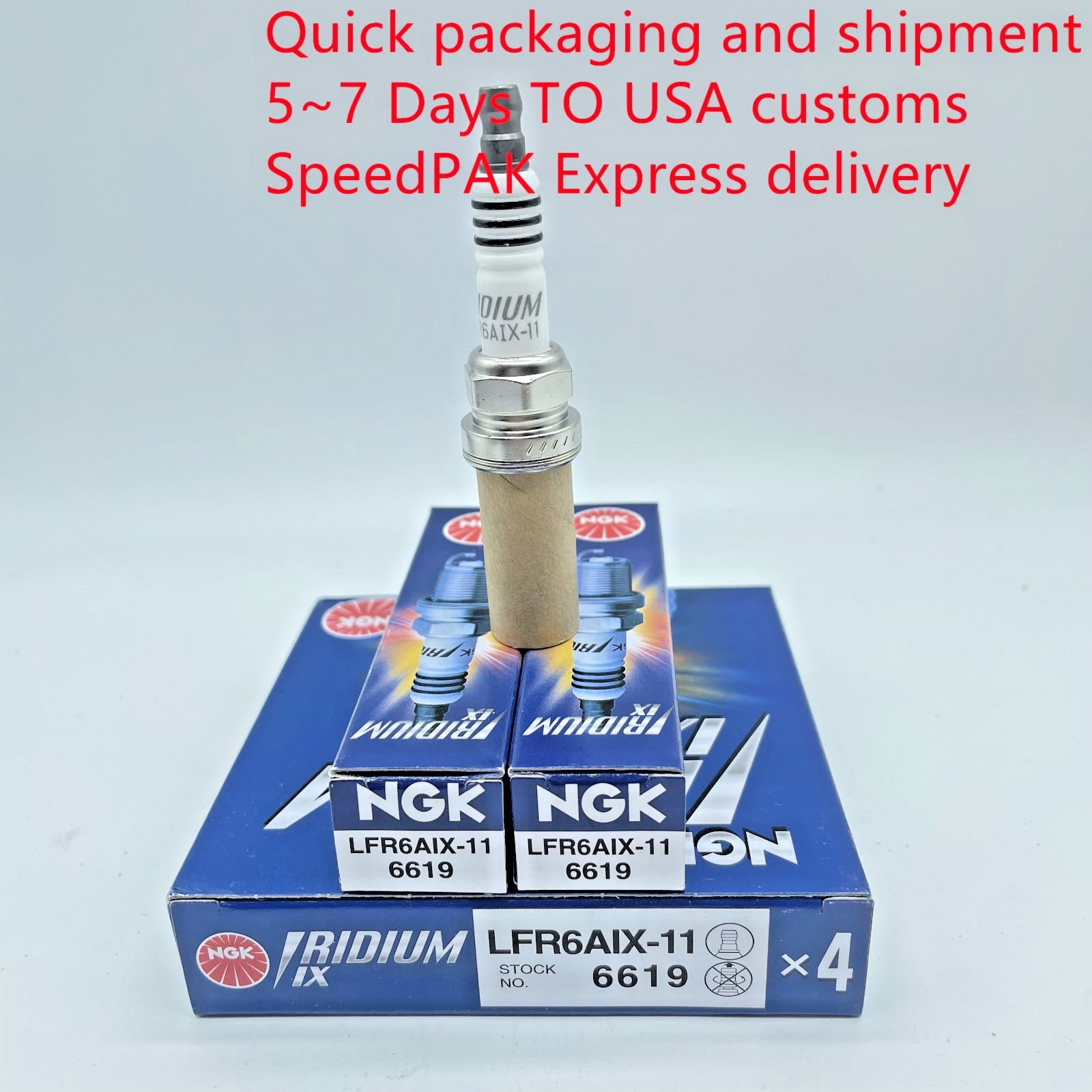 6Pcs NGK LFR6AIX-11 6619 Iridium Spark Plugs For Toyota BMW Volvo Yamaha Lexus