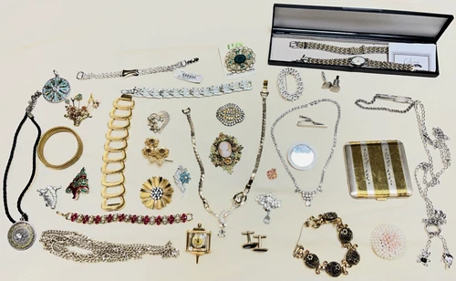 Vintage 2lb costume Jewelry Lot Coro Krementz Monet Dorset 5th Ave Vendome etc