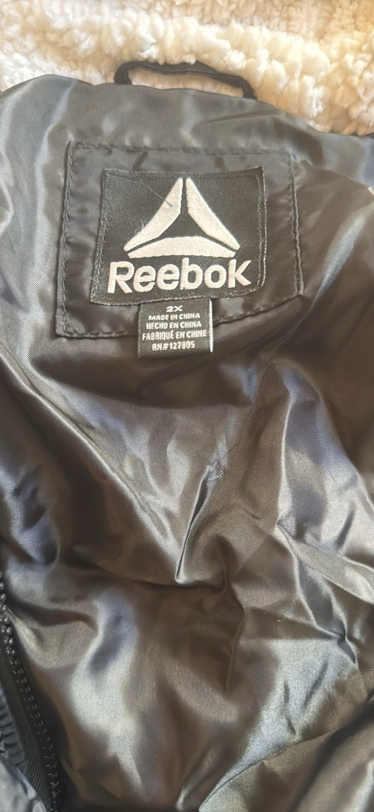 Reebok Women's Long Puffer Jacket Coat 2X Black Ink Quilted Snow Winter Jackets thumbnail 3