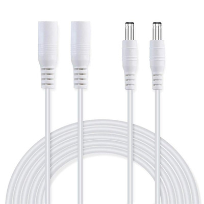 2 Pack Power Extension Cable 12Ft 2.1Mm X 5.5Mm Compatible with DC 5V 12V 24V fo