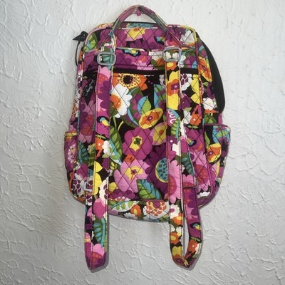 ⁠Vera Bradley Retired Va Va Bloom Quilted Floral Backpack  Pink Yellow Green Vera Bradley Va Va Bloom Back Sack & Throw Blanket 50 main image 4