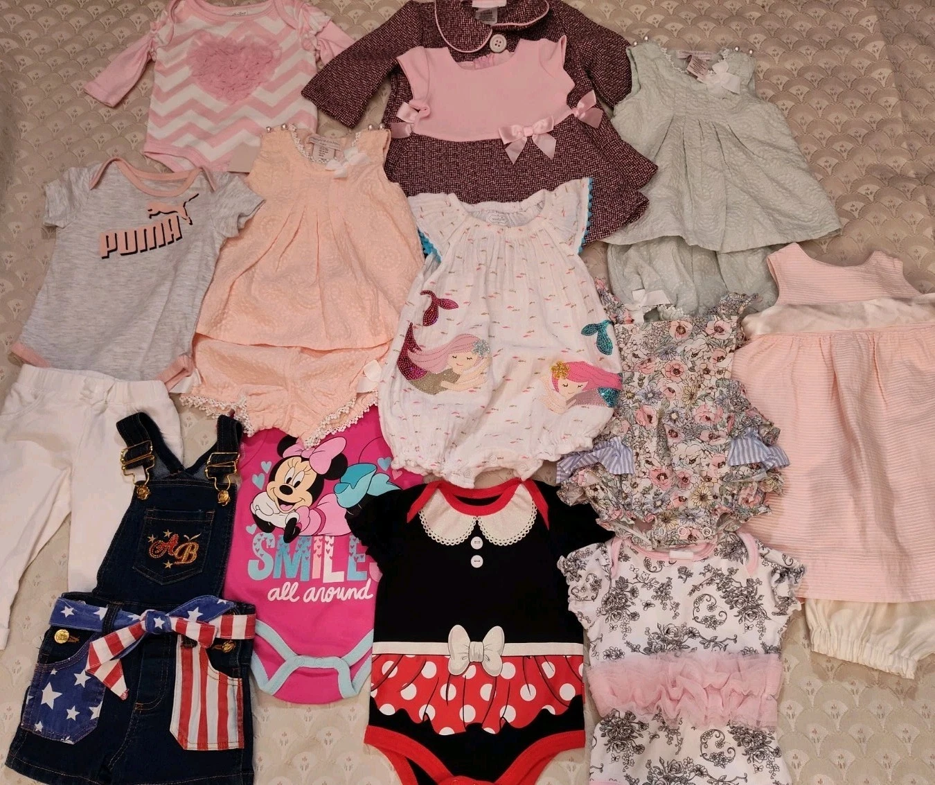 Lot of 14 Baby Girls Children's Clothes ~Sizes 3 mos-9mos Spring & Summer
Opens in a new window or t