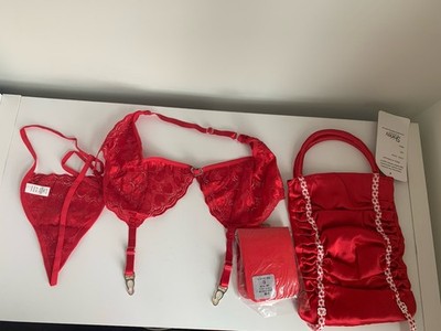 Vintage Shirley Of Hollywood Red Lace Garter Belt And Thong Set W/satin Bag | eBay Vintage Shirley Of Hollywood Red Lace Garter Belt And Thong Set W/satin Bag | eBay