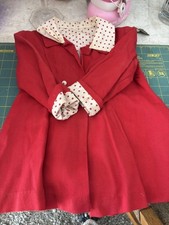vintages girls,toddler dress red polkadots