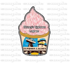 DISNEY Cupcake Typhoon Lagoon Resort rea Scrapbook Page Paper Piece die cut