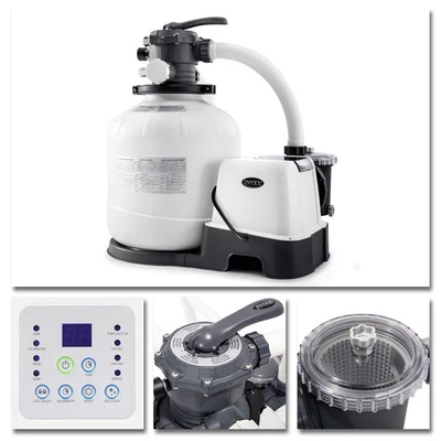 INTEX Sandfilter 10m³ Sandfilteranlage QX2600 Salzwassersystem Chlorgenerator - Bild 1 von 4