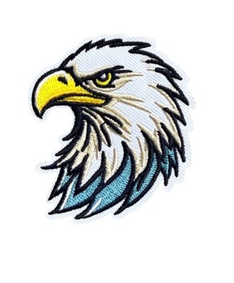 #5212 EAGLE,Eagle Head Iron On EMBROIDERY APPLIQUE PATCH-2.25'' by 2.5''