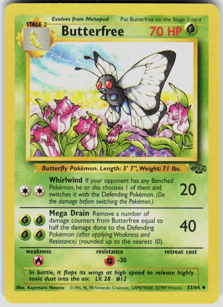 Butterfree 33/64 Jungle Pokemon