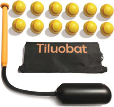 The Yellow Baseball Rope Swing Training Bat Comes with 12 Training Balls and 1 B