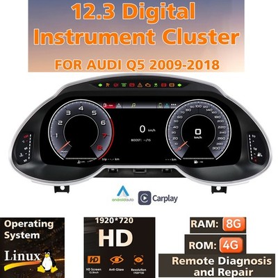 Voll-Digital Instrumententafel LCD Bildschirm Ersatz für Audi Q5 2009 bis 2018