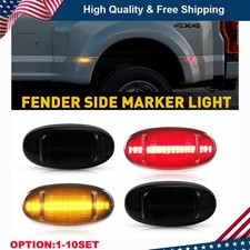 Smoke Led Side Marker Amber Red Lights For 2011-2022 Ford F-350 Super Duty 4-40x